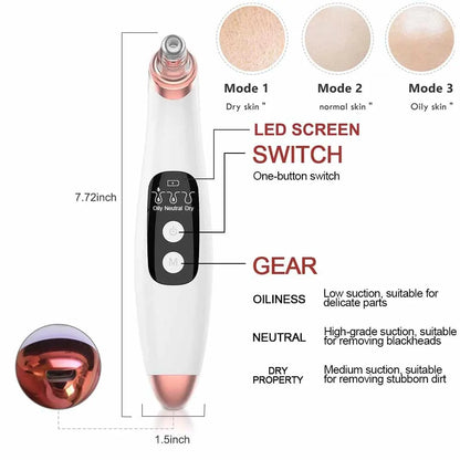 Visible Camera Blackhead Remover Vacuum Suction