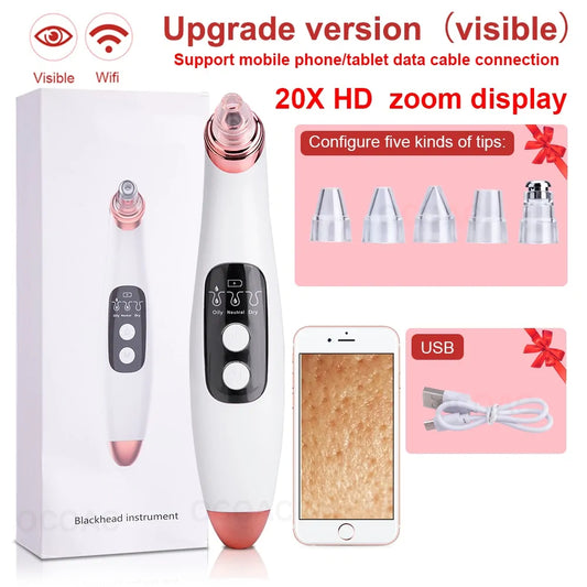 Visible Camera Blackhead Remover Vacuum Suction