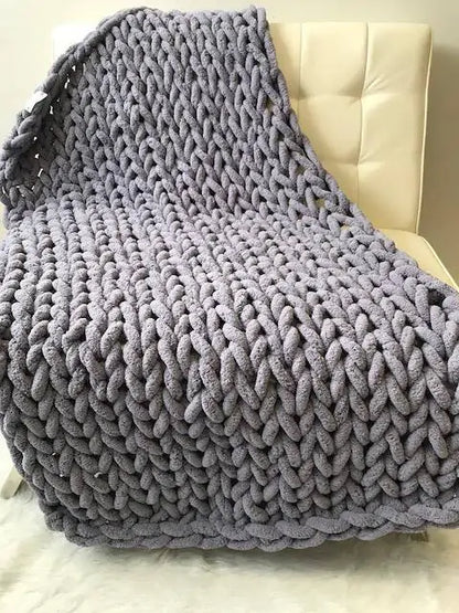 Chunky Knitted Blanket